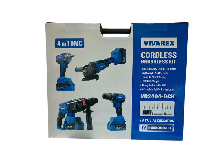 کیت شارژی براشلس 4 عددی ویوارکس مدل VR2404-BCK